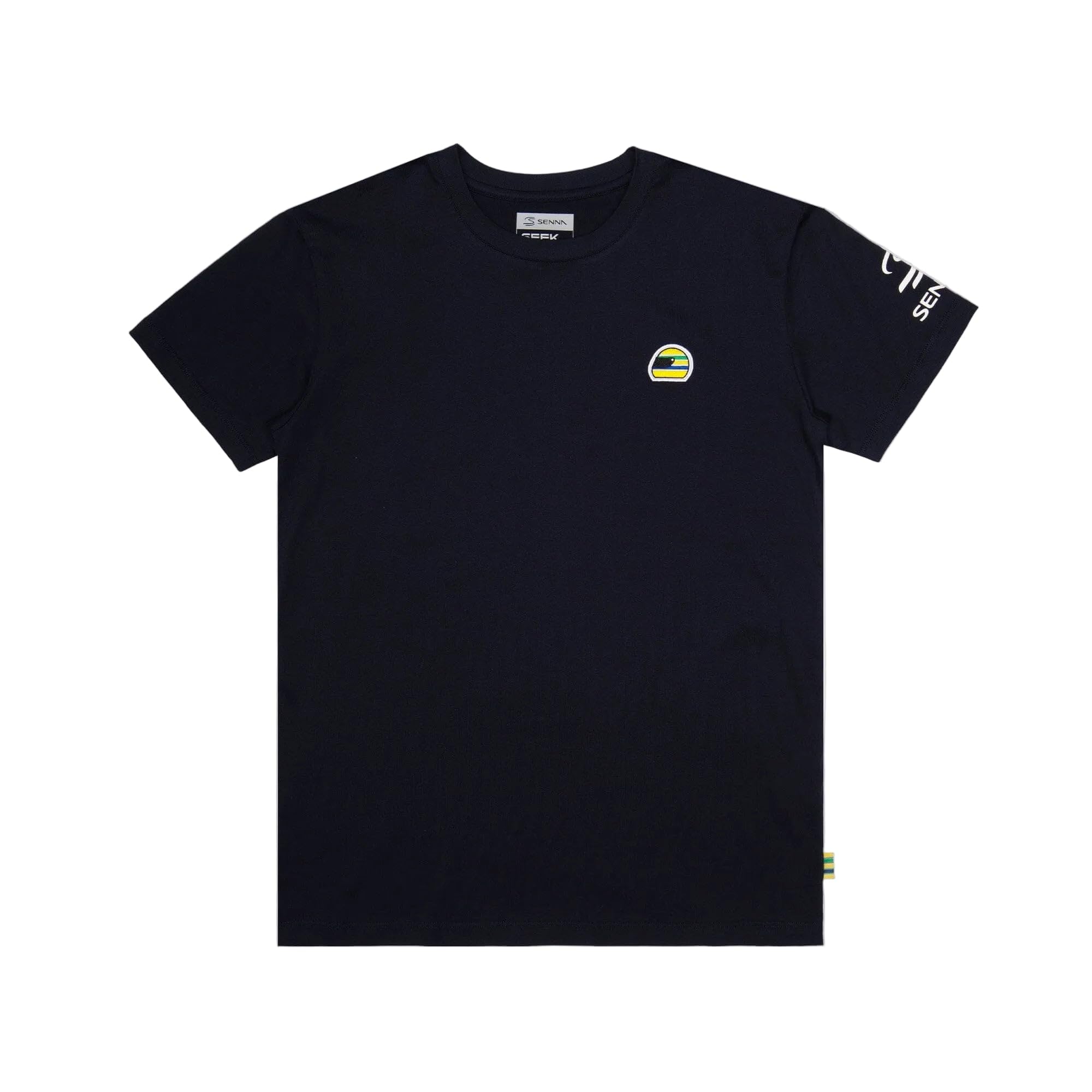 Ayrton Senna Unisex Blue F1 Helmet T-Shirt, Xl