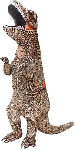 KOOY Disfraz inflable para niños disfraz inflable de Halloween para niños disfraces inflables de dinosaurio para niños disfraz de dinosaurio para