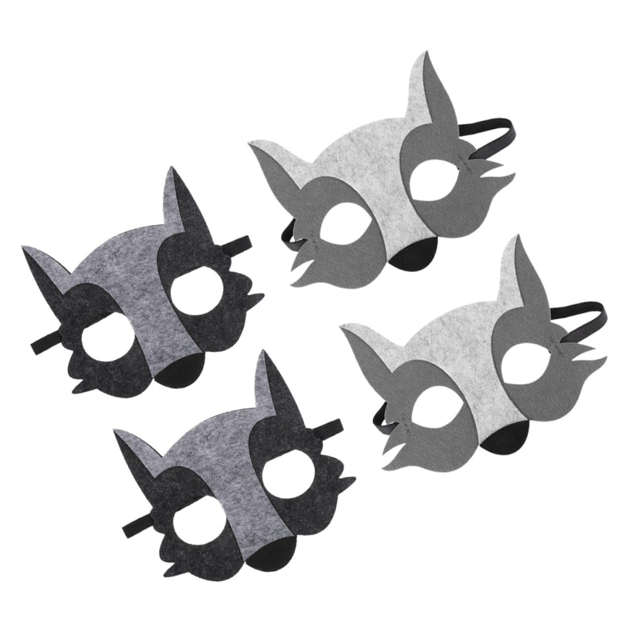 GLSTOY Halloween Party Carnival Wolf Felt Half Face Animal Cosplay Prop Suit for Boys and