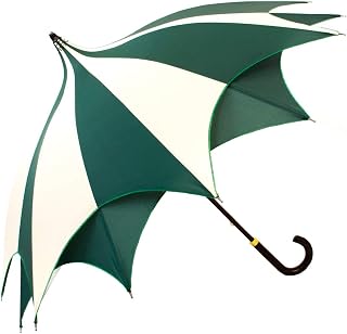 Ombrello a forma di stella, verde e beige