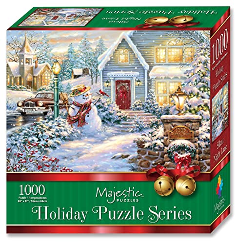 Majestic by Springbok Silent Night Lane 1000 Piece Jigsaw Puzzle - Compact Box - Thumbnail 2
