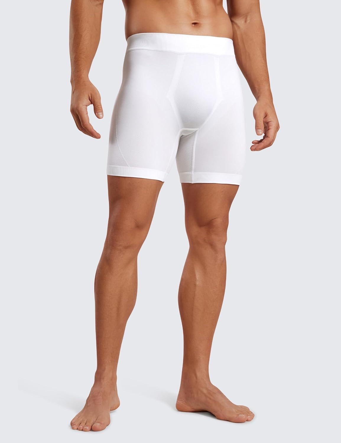 CRZ YOGA Men's Seamless 5" Boxer Briefs Breathable Sports Underwear (3-Pack) - Image 4