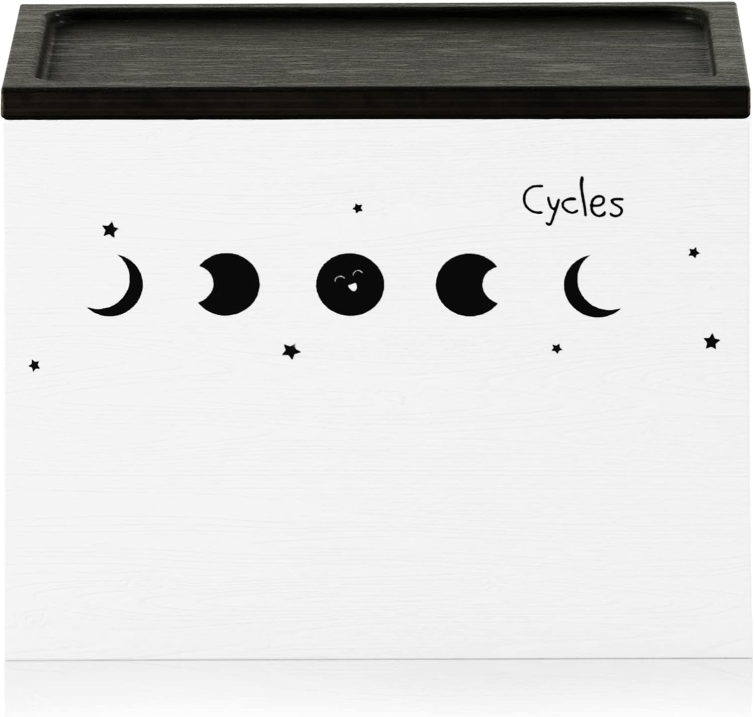 Discreet Tampon Holder for Bathroom with Vanity Tray Lid, Tampon Organizer for bathroom for Wall or Countertop Mount, Wood Pad Dispenser, Feminine Product Organizer