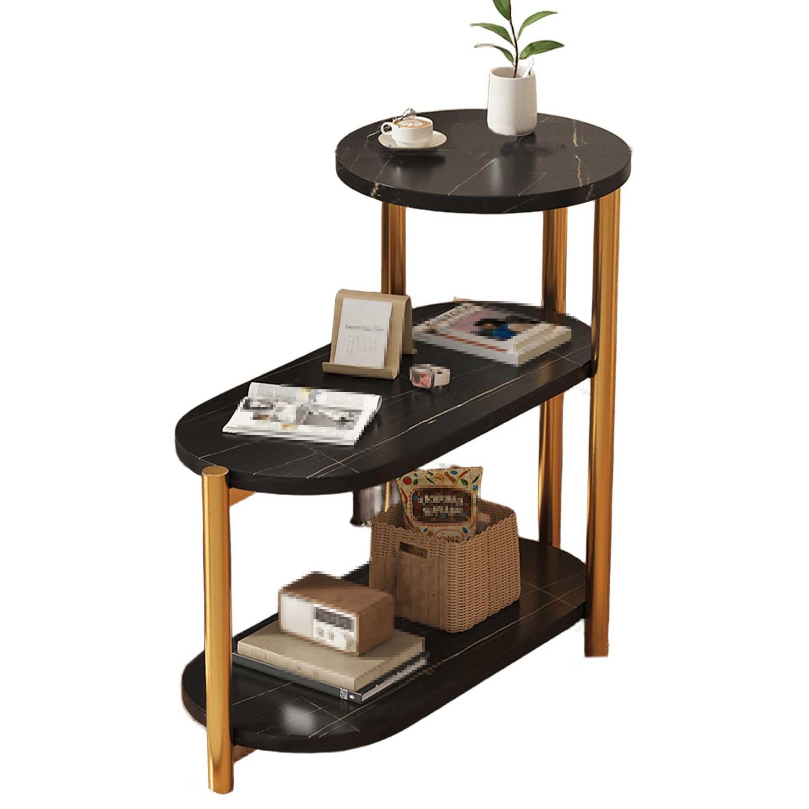 Amazon.com: Living Room Side Table with Storage Modern Multi-Layer Amazon.com: Living Room Side Table with Storage Modern Multi-Layer