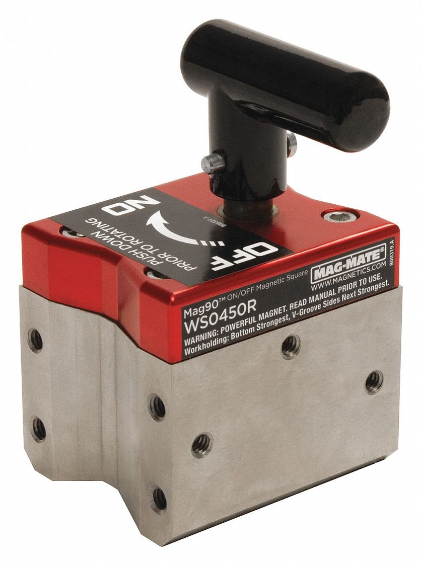 Magnetic Weld Square, 3x2-3/4in, 450lb