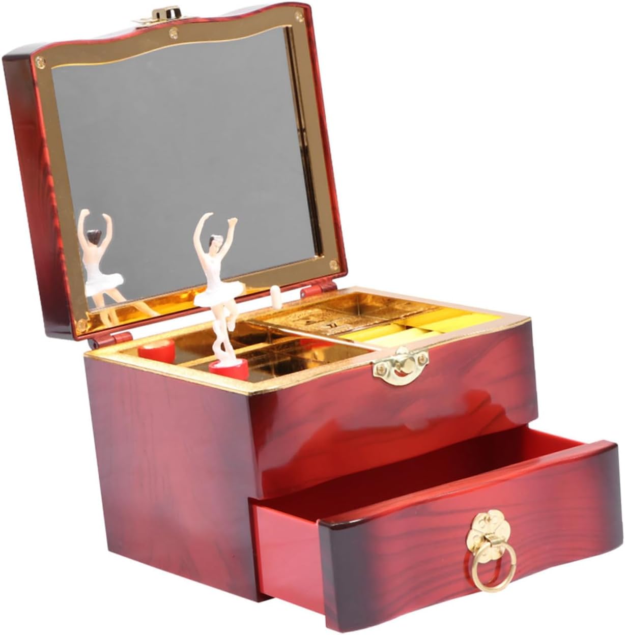 BESPORTBLE 2 in 1 Musical Jewelry Storage Box Plastic Music Playing Case