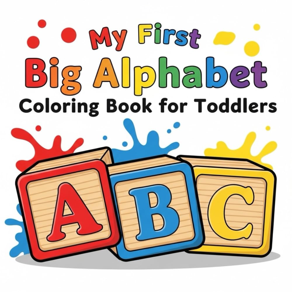 My First Big Alphabet Coloring Book for Toddlers: Fun A–Z Letters with Cute Objects — Big Shapes, Thick Outlines, and Easy Coloring Pages for Little Hands Ages 1–4
