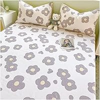 Vista 9 de Sábanas bajeras suaves 100% algodón, tamaño Super King, ropa de cama de tela suave y cómoda, bolsillo extra profundo de hasta 8 pulgadas