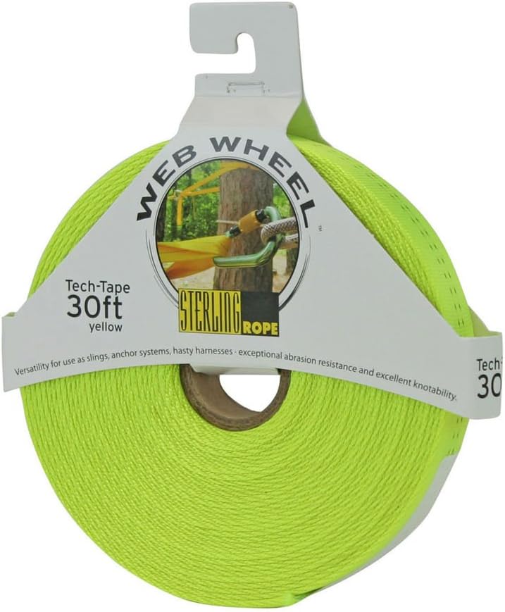 Sterling Rope Tech Tape Web Wheel 30' Neon Yellow