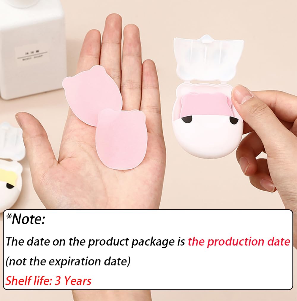 6 Boxes 300 Sheets Paper Soap Sheets Panda Shape Disposable Portable Travel Scented Soap Paper(panda)