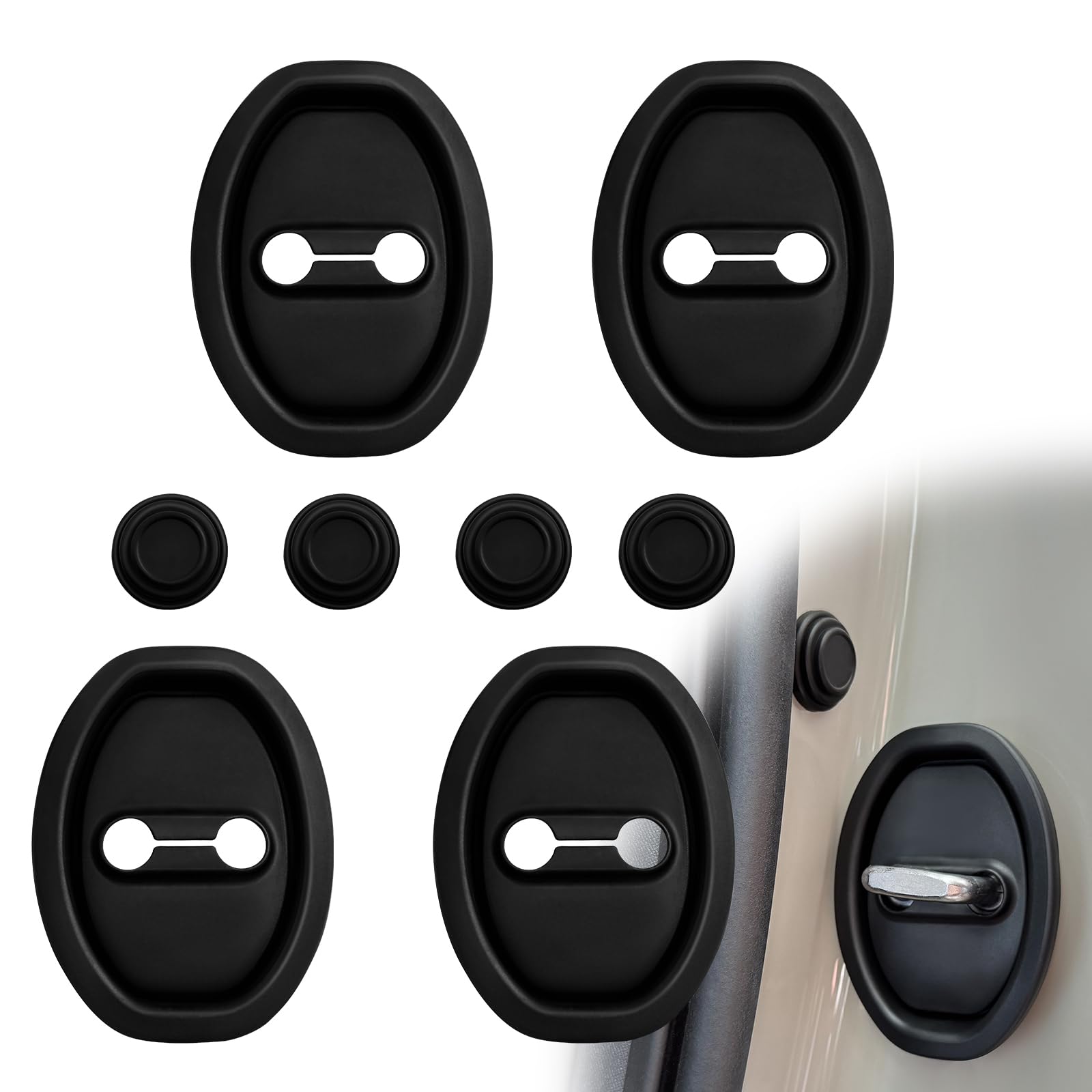 ZYBAOF 4 Pezzi Copriserrature In Silicone Per MG ZS MGZS 2024 – Antirumore E Antigraffio