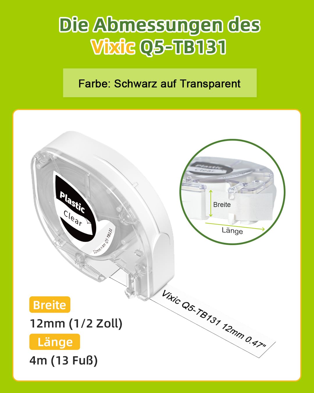 Cintas Etiquetas 12mm X 4m Negro Blanco Compatibles Letratag Cintas Dymo LetraTag Compatibles - 12mm X 4m, Negro Sobre Blanco, Pack 6 Unidades Cinta Etiquetas 12mm