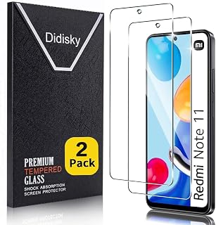 Didisky Tempered Glass Screen Protector for Xiaomi Redmi Note11 / Note 11S, [2 Pack ] Soft Touch,Easy to Clean, Easy to Install, Transparent