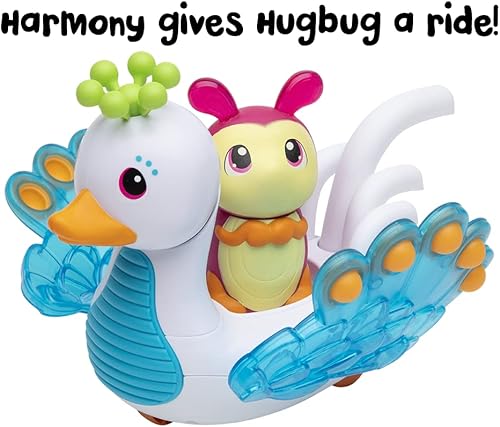 Miniatura 5 de Playskool Glo Friends - Hugbug & Harmony Pop, Push & Roll! - Vehículo cisne - Insecto brillante - Juguete SEL - A partir de 2 años