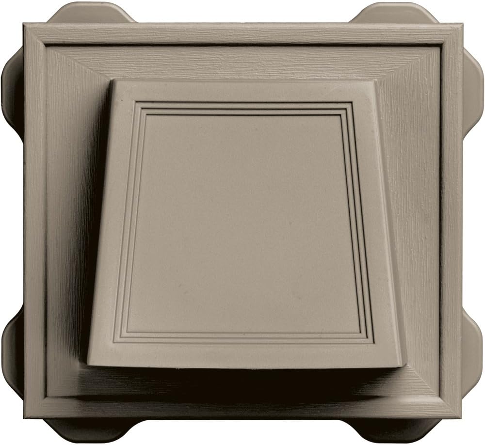 Builders Edge 140116774097 4" Hooded Dryer Vent 097, Clay