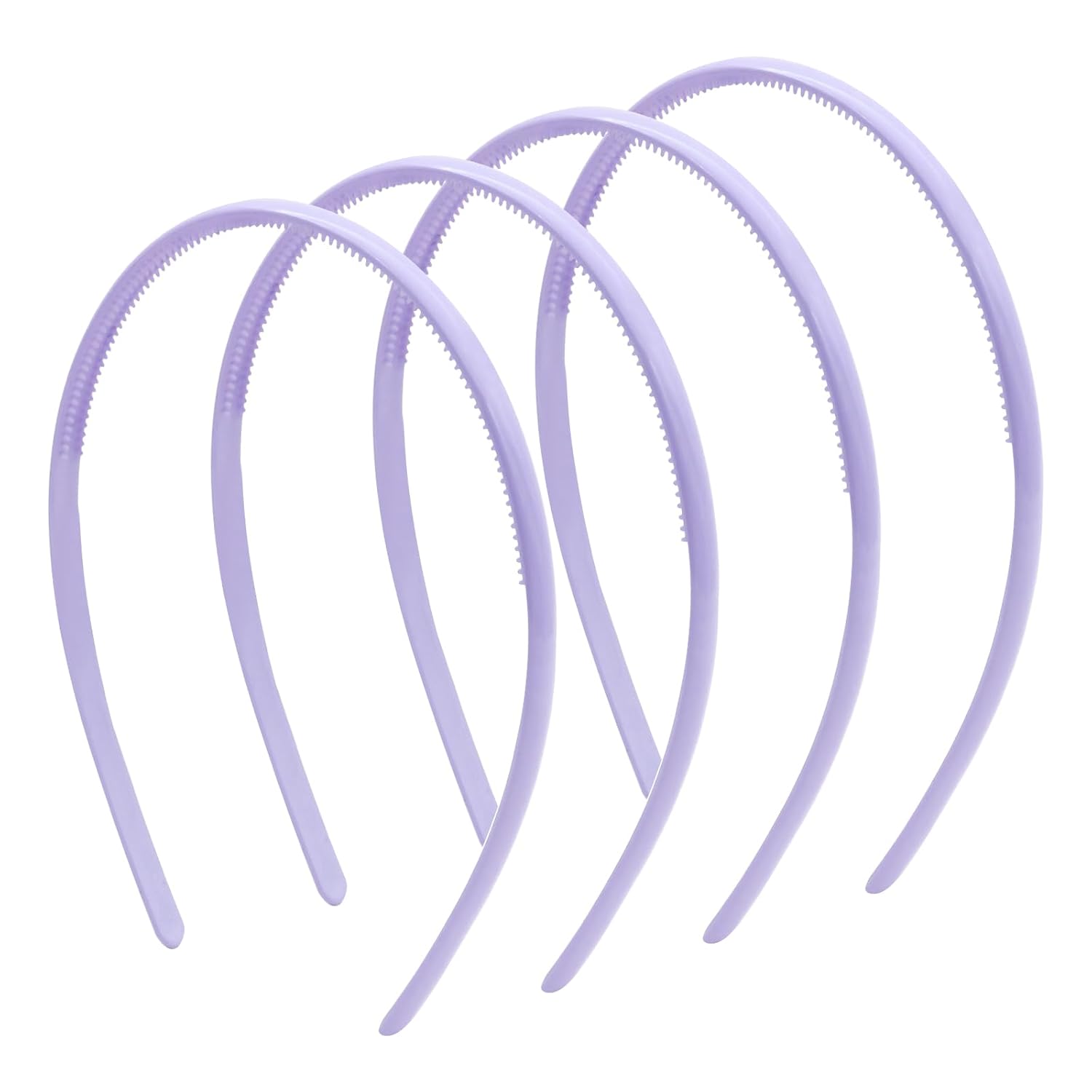 forenee Plastic Thin Skinny Comb Headbands for Women, Black, 4 Pack | Non-Slip Comb Teeth,Llightweight Headband,DIY crafts,Sports and Fitness, Party Looks, and Halloween Costumes
