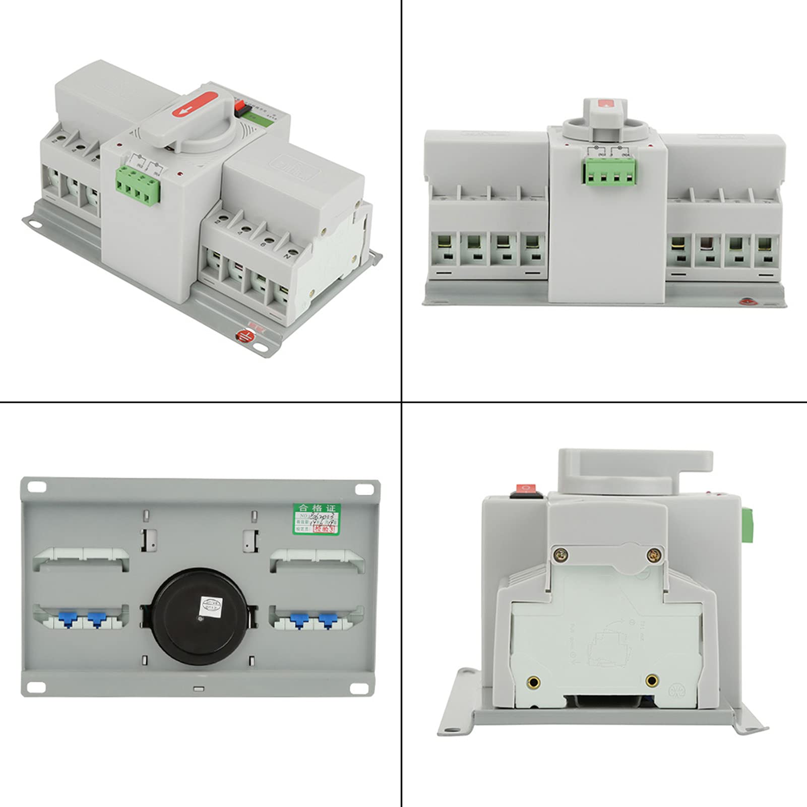 Interruttore automatico, 400V 63A Interruttore cambio automatico Cambio con cortocircuito, sovraccarico, mancanza di fase, protezione di minima tensione
