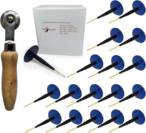Combinación de 36 piezascaja resistente de 18 x 2 164, 14 x 2 164 y 38 x 2 164 100% latón varilla sin cámara para reparación de neumáticos con