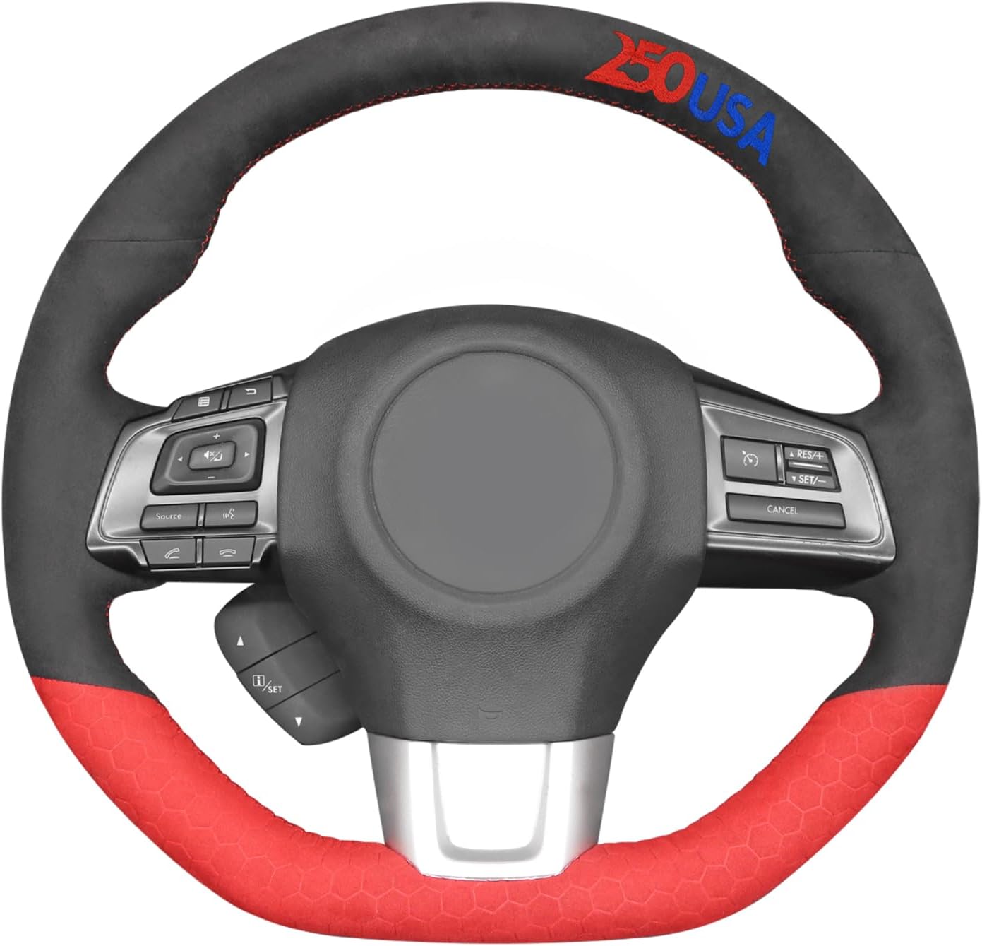 MEWANT Steering Wheel Cover Compatible with Subaru WRX (STI) 2015-2019 Levorg 2015-2019 Hand Sewn Steering Wheel Wrap