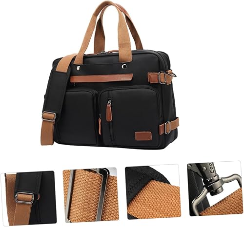 Miniatura 5 de EXCEART 1 bolsa para computadora, mochila de lona, bolso de hombro para laptop, bolso cruzado para computadora, bolsa de mano Ment, bolsa de mano