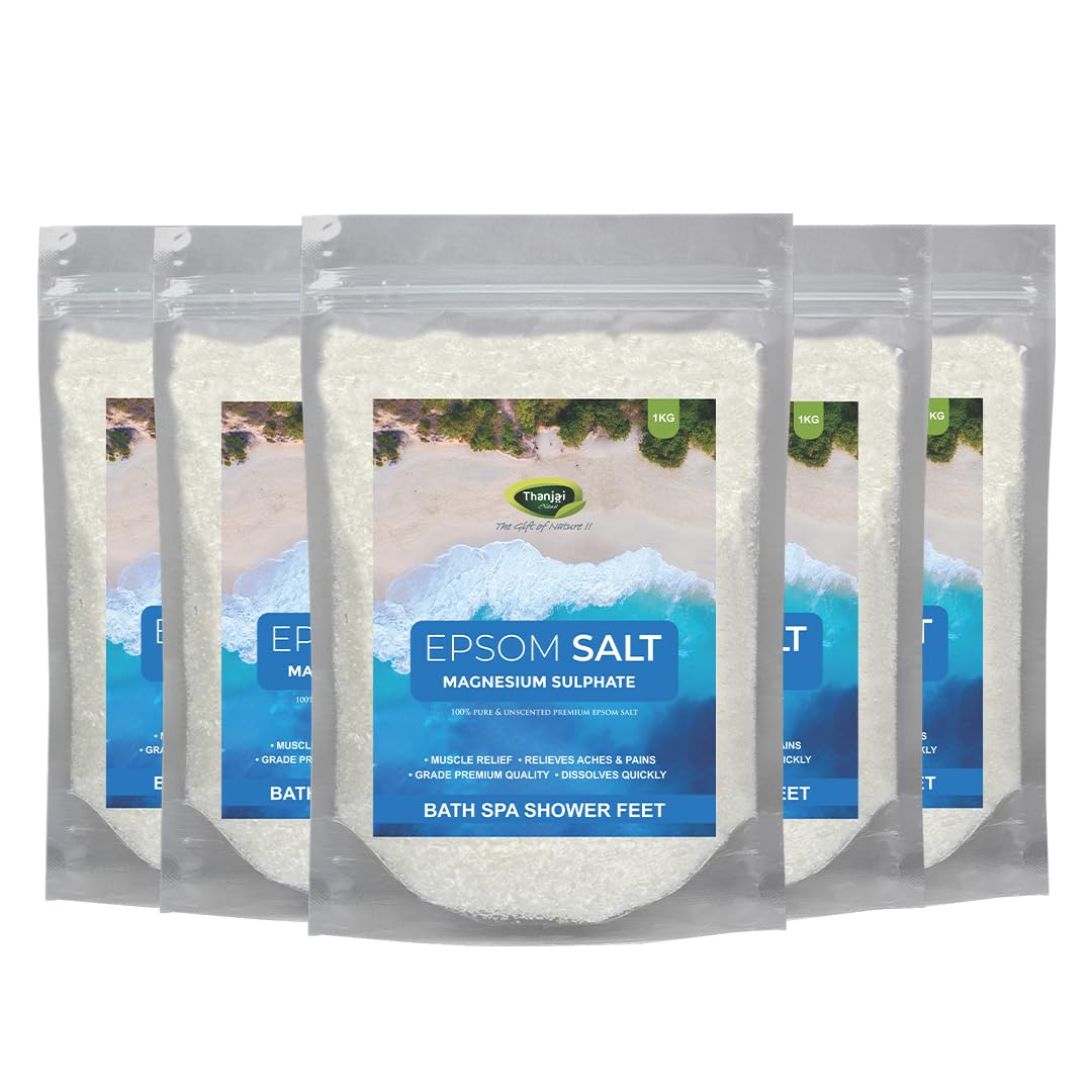 Thanjai Natural 5kg MAGNESIUM SULPHATE (Epsom Salt Grade: A21456) for Plants, Gardening,Water Soluble Fertilizer,Soil Manure - (1kg x 5) (B08YFFC8PX) Amazon Price History, Amazon Price Tracker