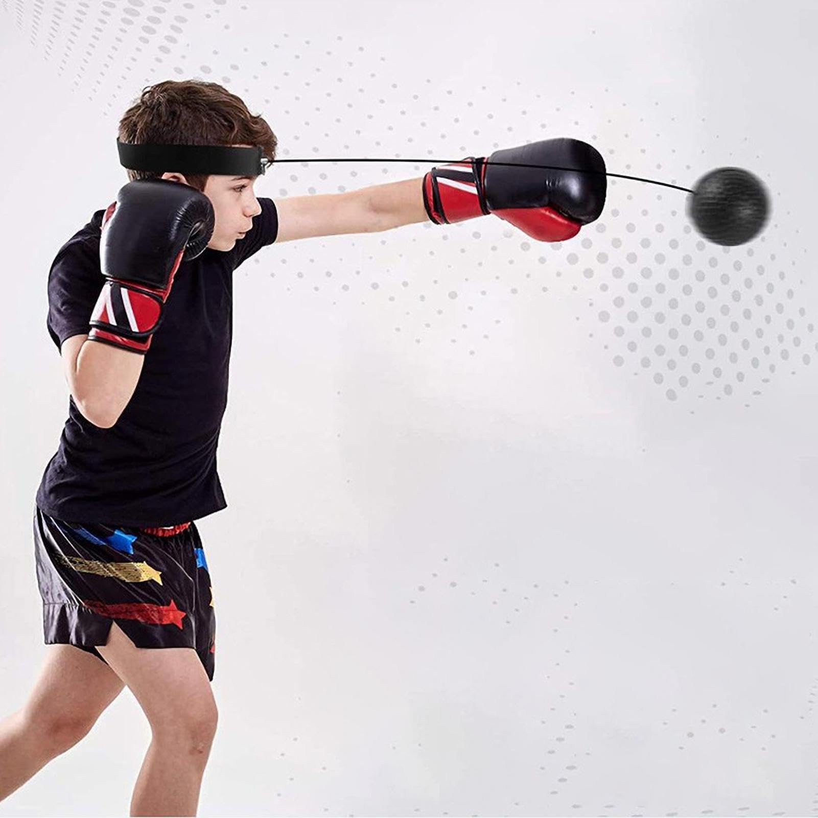 Reflex Balle de Boxe, Bandeau Balle pour Entraînement de Boxe pour Adulte/Enfant, Balle de Vitesse de Boxe pour Entraînement MMA Entraînement Punch Exercice de Boxe Réactions de Vitesse (1 Balle Reflex Balle de Boxe, Bandeau Balle pour Entraînement de Boxe pour Adulte/Enfant, Balle de Vitesse de Boxe pour Entraînement MMA Entraînement Punch Exercice de Boxe Réactions de Vitesse (1 Balle