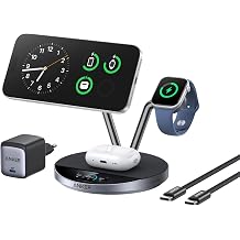 Anker Prime Qi2 3-in-1 Charging Station 25 W with Smart Display and TEC