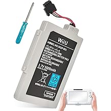 for Wii U Gamepad Battery Replacement - Compatible with Nintendo Wiiu Game Pad WUP-012 WUP-010 Gameplay Controller Battery Pack 3600mah