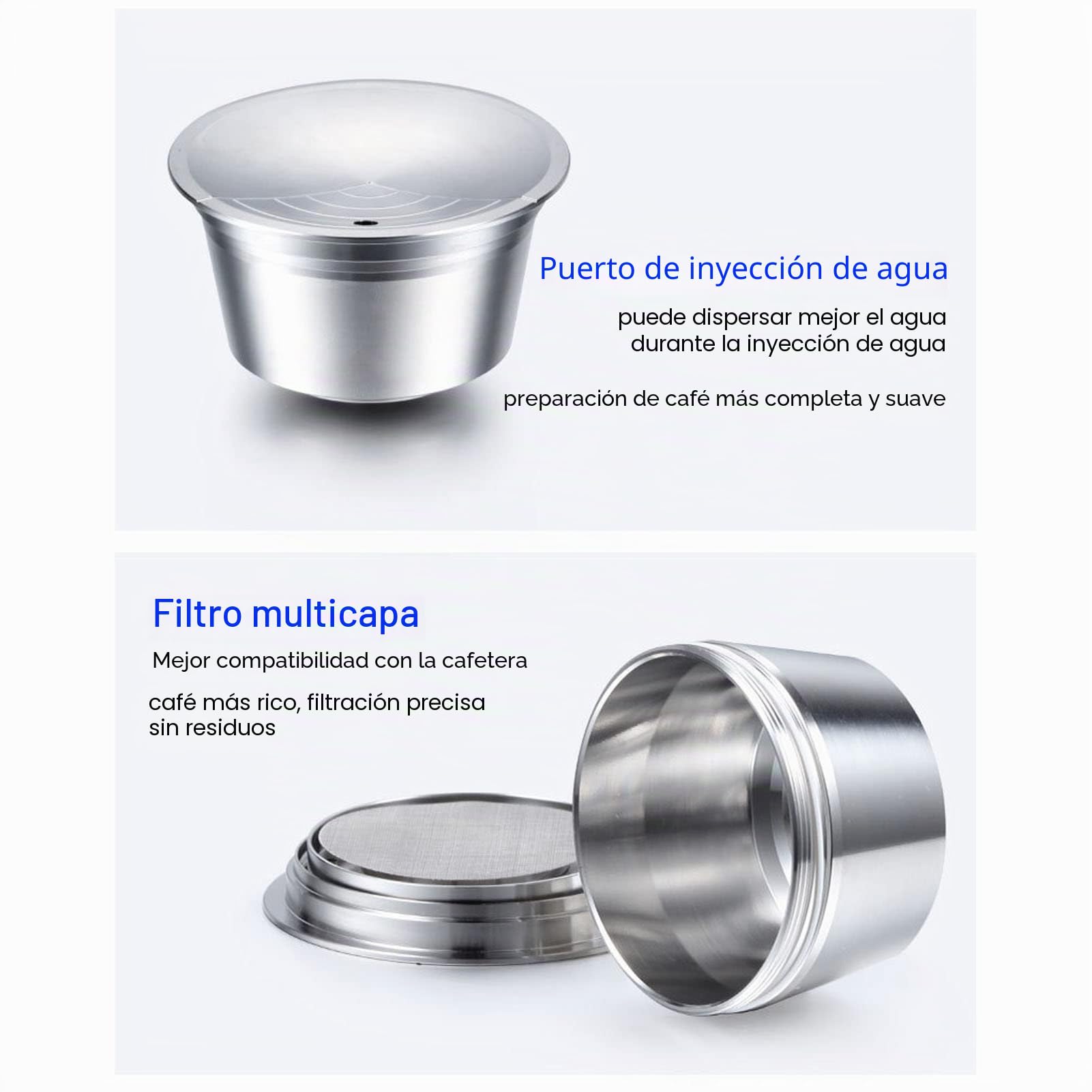 Cápsulas de café Reutilizables de Acero Inoxidable para EDG DG325,