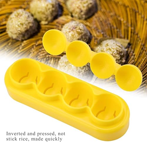 Miniatura 8 de Moldes de bolas de arroz, mini bolas de arroz, moldes de sushi con cuchara y cara sonriente, algas marinas Nori, molde en relieve para bricolaje