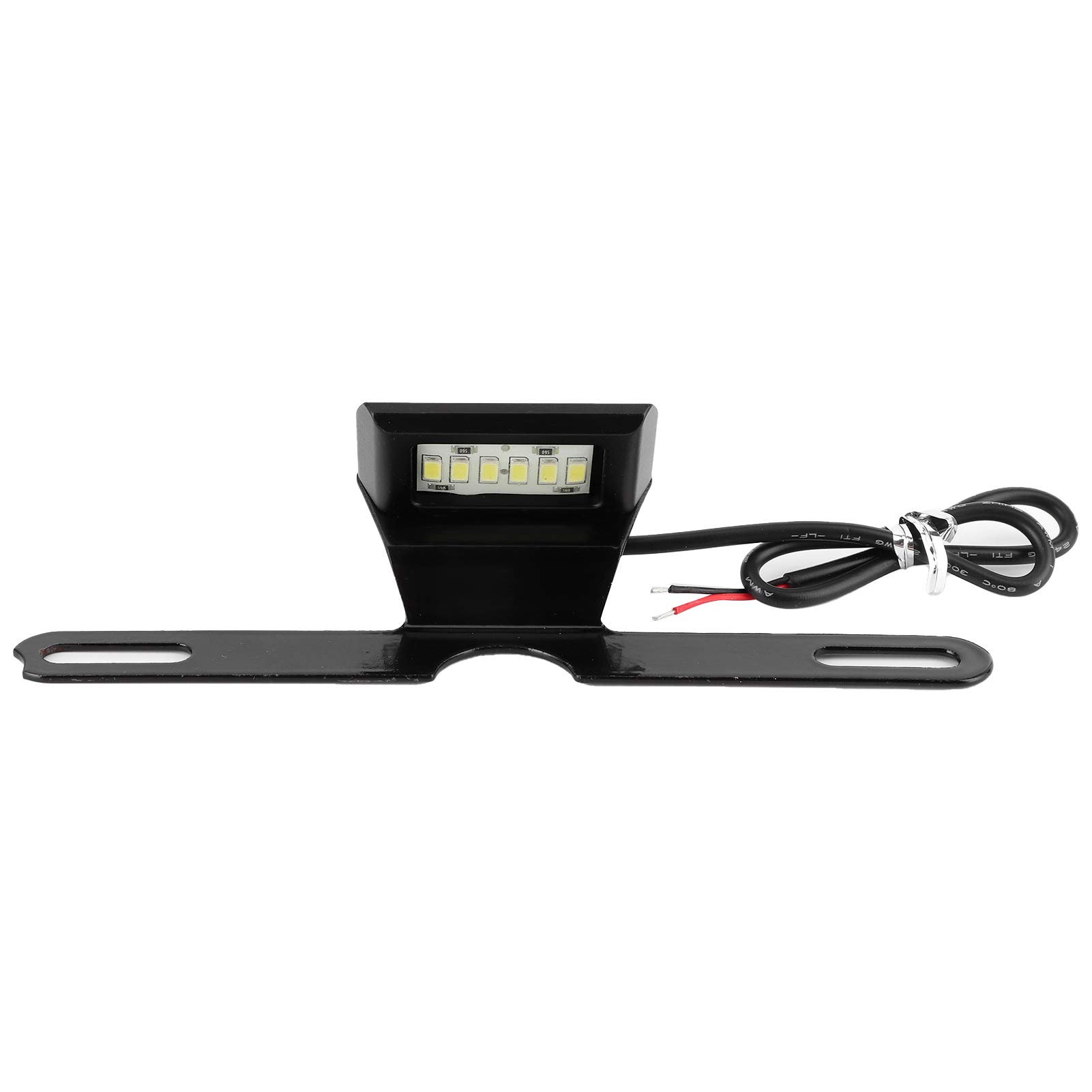 Akozon Luce Moto, Universale Lampada Posteriore in Alluminio CNC 6 LED Illuminazione per Montaggio su Coda Accessorio di Illuminazione Nero(Nero)