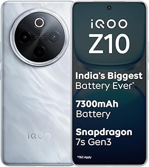 Z10 5G (Glacier Silver, 12GB RAM, 256GB Storage) | India's Biggest Ever 7300 mAh Battery | Snapdragon 7s Gen 3 Processor | Brightest Quad Curved AMOLED Display in The Segment