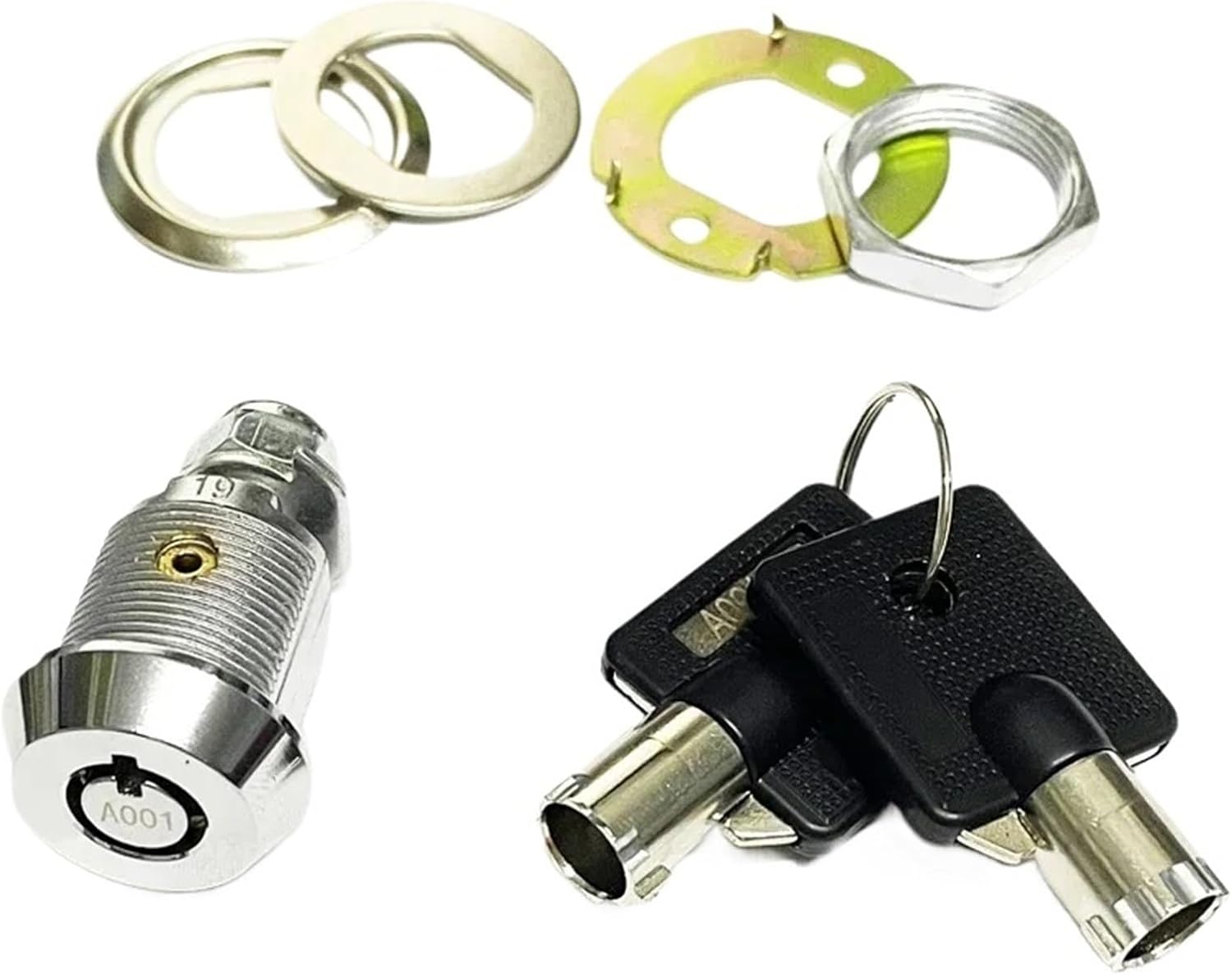 Special Sale Tubular Cabinet Cam Lock 19mm for Drawer Mailbox Tool Box Game Machine Furniture Hardware MA015 G 1Pcs(MA015-2)