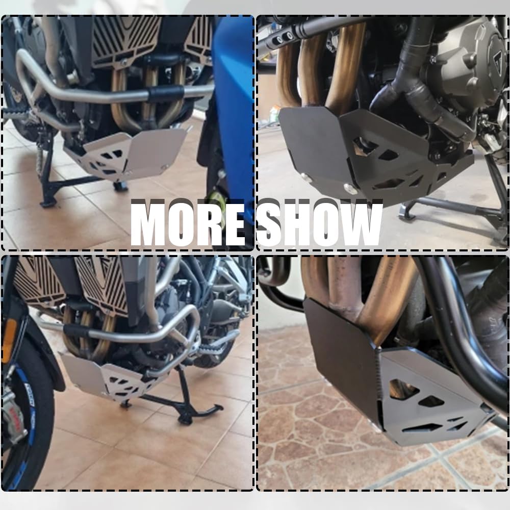 Motorcycle for Tiger900 Rally Pro Tiger 900GT Pro Low 2020 2021 2022 2023 Tiger 850 Sport Accessories Engine Chassis Guard Cover Plate Accessories (Black)