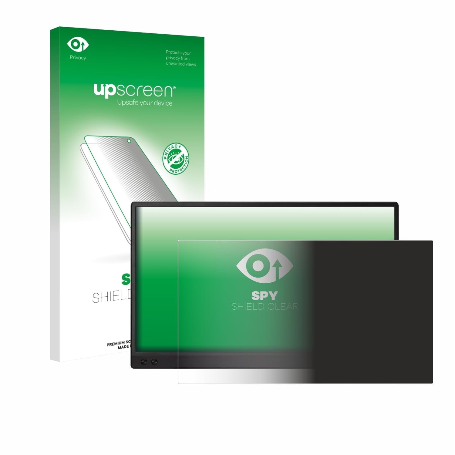 upscreen Pellicola Privacy per ASUS ZenScreen MB166C | , Anti-Spy Protezione Schermo Made in Germany, Anti-Spia Privacy Screen Protector Chiara