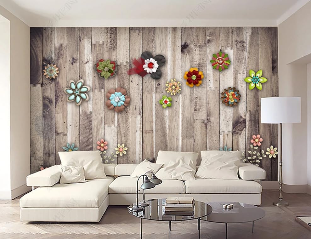 Papier peint intissé fleurs séchées poster geant mural 450x315cm salon chambre restaurant