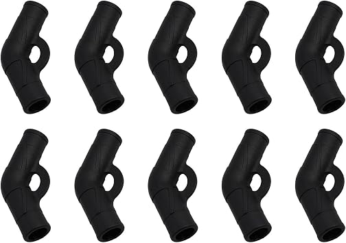 10pcs Tent Pole Joint Connectors for Connecting Tent Pole Sections Where Flexibility and Angle Stability Required (19x12.5)