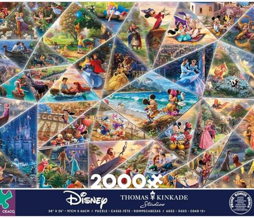 ceaco - thomas kinkade - disney collage - 2000 piece jigsaw puzzle