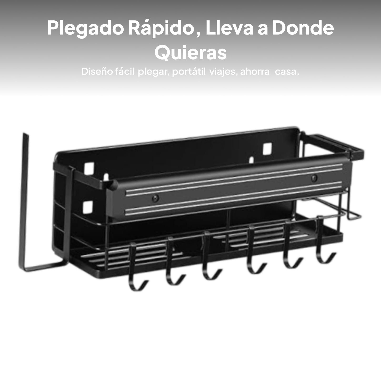 F Fityle Ratch de Parrilla BBQ Organizador de Almacenamiento de la Parrilla Soporte de Herramientas Fácil instalación de Montaje en la Pared Estante de