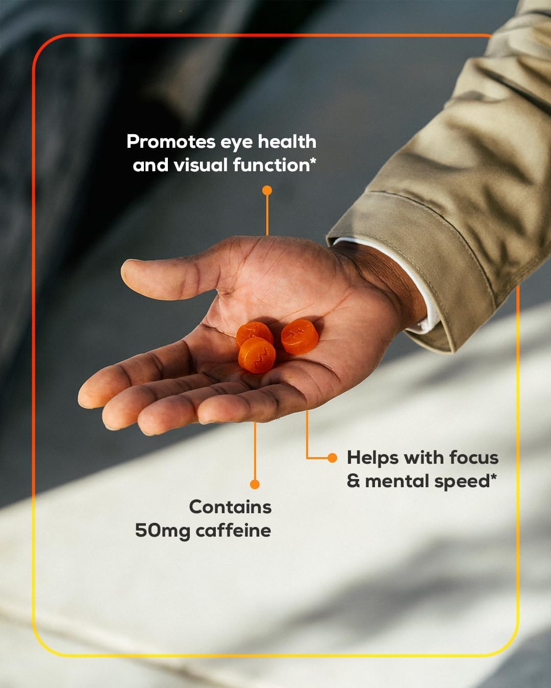 ONNIT Alpha Brain Neuro Focus Gummies - Vegan Gummies with Omega-3s, Lutein, Zeaxanthin & Caffeine - Brain, Eye & Focus Supplement for Men & Women†, Citrus Punch Flavor, 90 Count image 7 of 11 B0DT7JPZ91