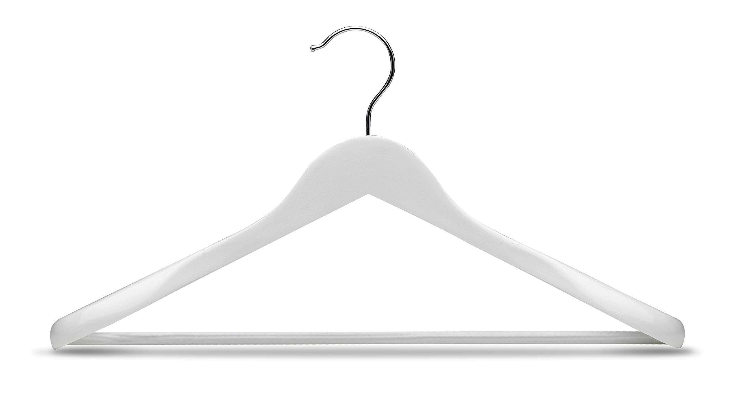 COM-FORT HOUSE Gruccia per giacca, colore bianco, confezione da 6, 12 e 25 unità, in legno naturale, ad alta resistenza, con gancio in acciaio