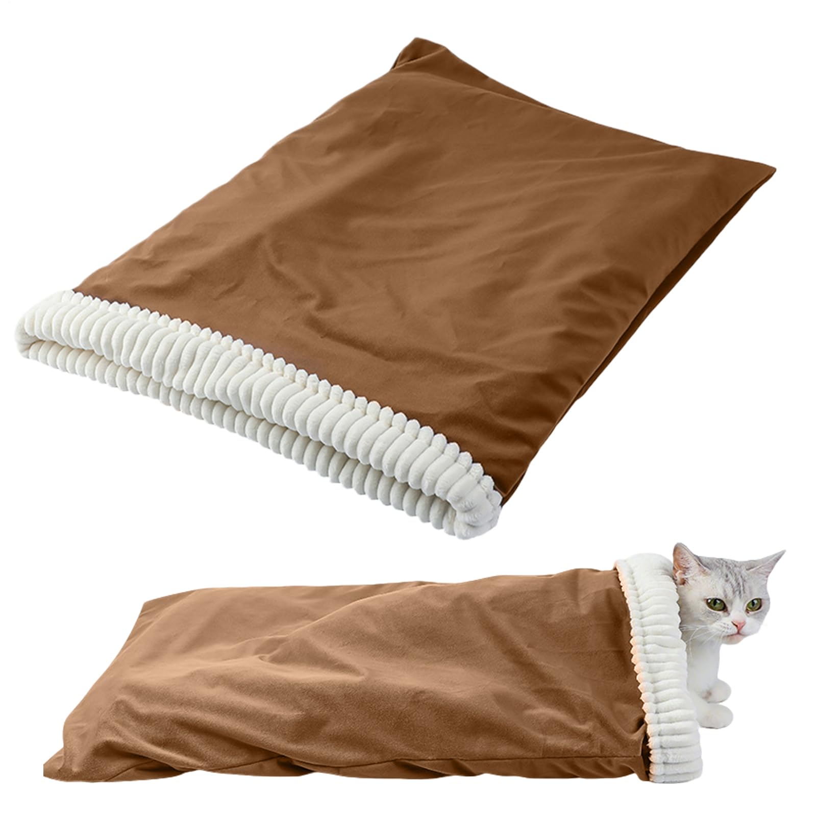 Sac de couchage en peluche pour chien de maison et voyage