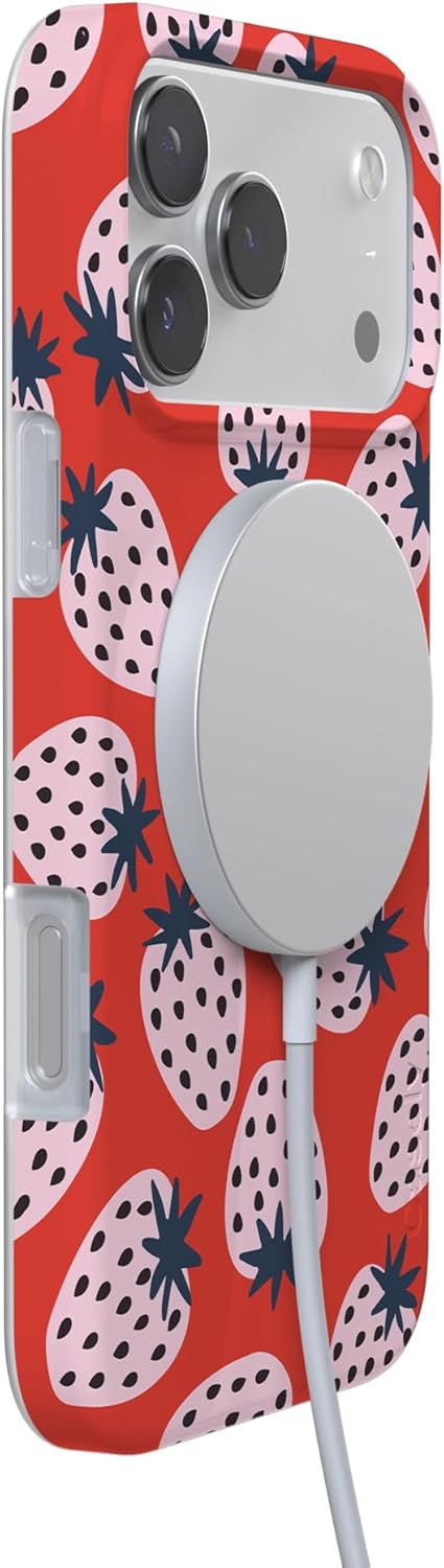 Casely iPhone 17 Pro Max Case | I'd Pick You | Red Strawberry | Compatible with MagSafe | Classic Ultra Slim Design
