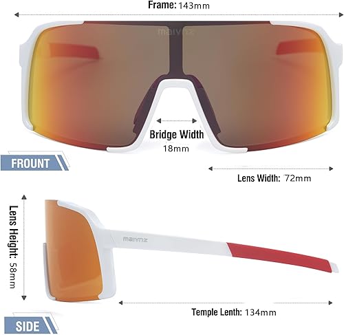 Miniatura 3 de maivnz Gafas de sol de béisbol para hombres y mujeres, protección UV400, gafas deportivas al aire libre para ciclismo, correr, golf, softbol