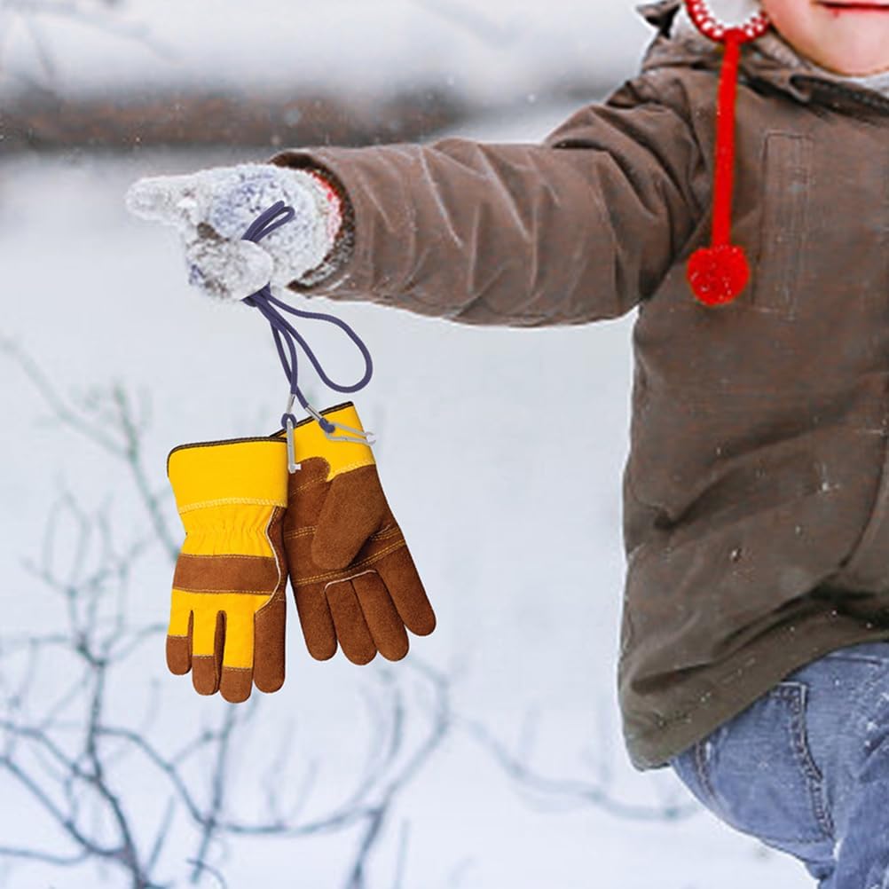 Garneck 2 Pcs Elastic Mitten Clips for Toddler Kids Glove Lanyard Winter Glove Anti-lost Holder Multi-function Children Mitten Rope 48 Inches