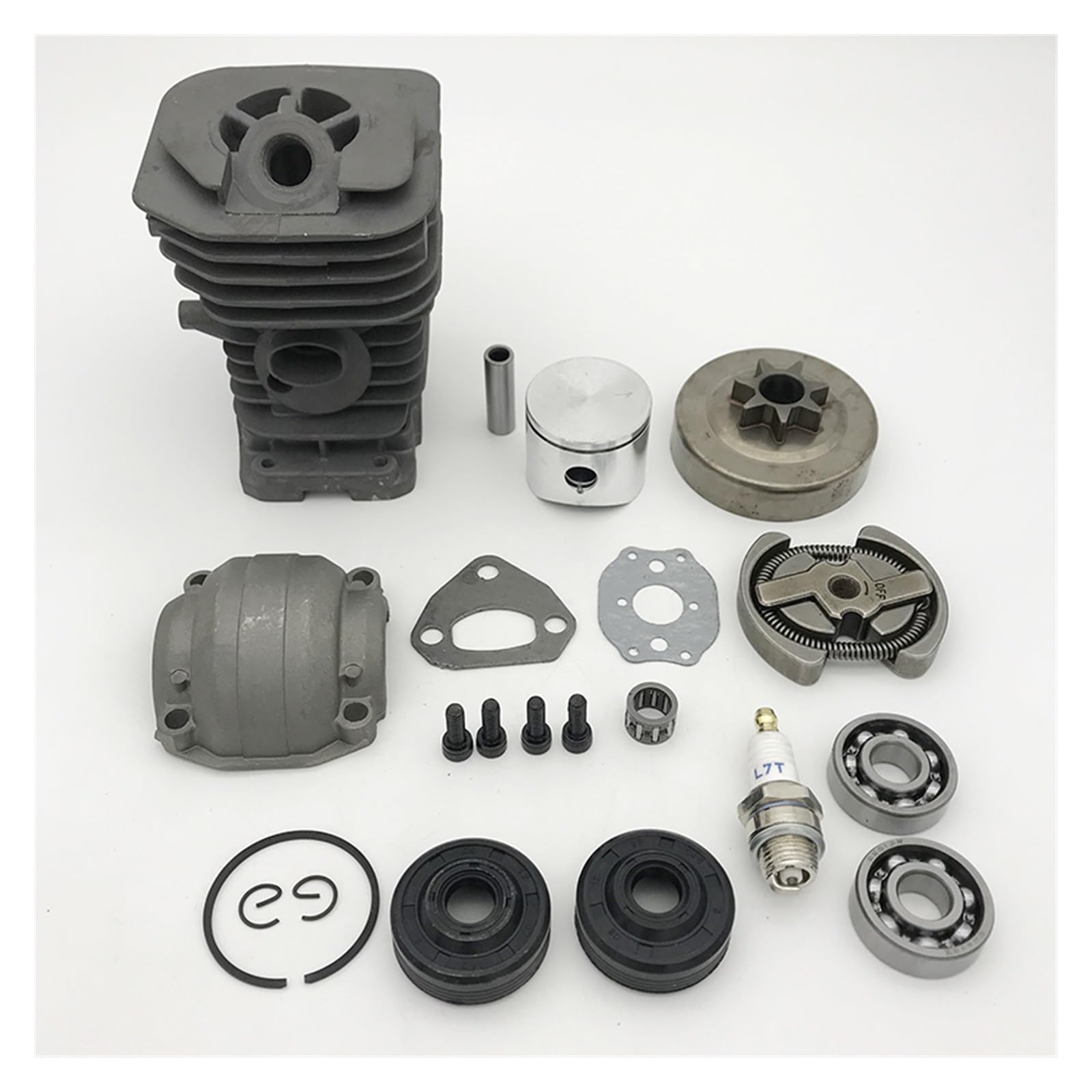 Cojinete de piñón de tambor de embrague de pistón de cilindro de 40mm for HUSQVARNA 142 137 141 136 piezas de reconstrucción de extremo superior de motosierra de gasolina