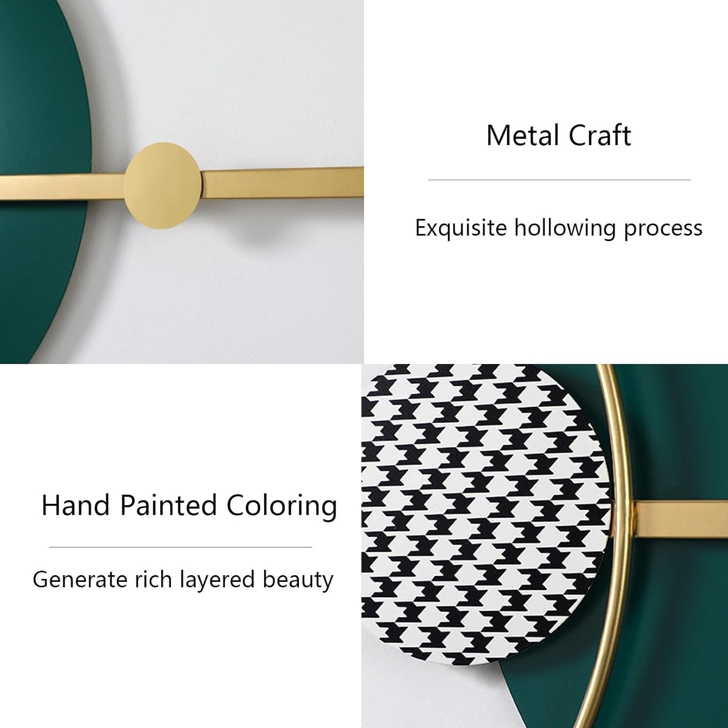 AZHKJKZH Decoración Pared Arte De Pared Metal, Decoración Grande, Escultura Lujo Moderna, 3D Para Sala Estar, Comedor Y Dormitorio Adornos Hogar