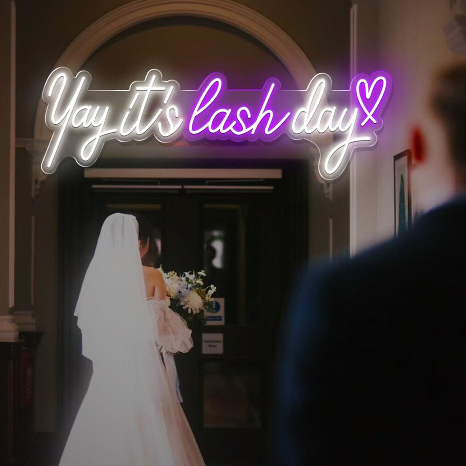 Yay It's Wax Day Heart Neon Sign, Custom Wax Room LED Neon Light Beauty Salon Spa Hair Bar Wall Decor Wedding Decoration Business Sign