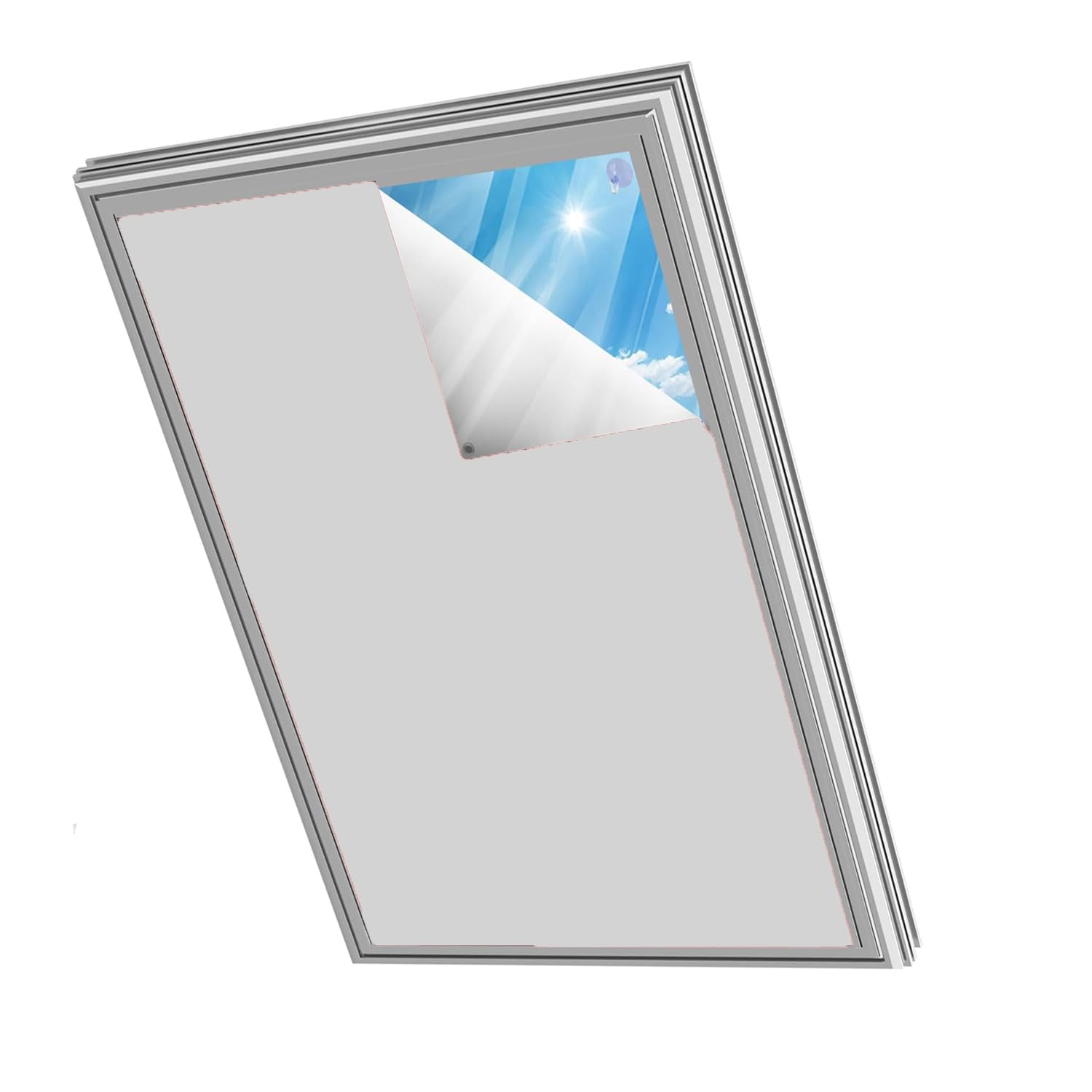 Kebinmaoyi Blackout Blind, No Drill Blinds Blackout Curtain with Suction Cups, UV-Anit Protection Blackout Curtain,Blind for Bedroom, Nursery, Loft Roof Window White,37x56cm(14.6"x22")