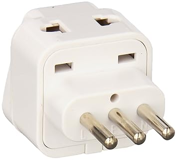 CKITZE BA-12AN Grounded Universal 2 in 1 Plug Adapter Type L for Italy, Uruguay & More - CE Certified